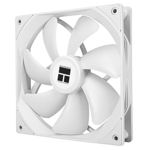 Thermalright TL-C14CW - Ventilador CPU PWM de alto desempenho, ventilador de CPU para PC, 1500 rpm, ventilador de CPU, compatível com mesa (140 mm, branco)