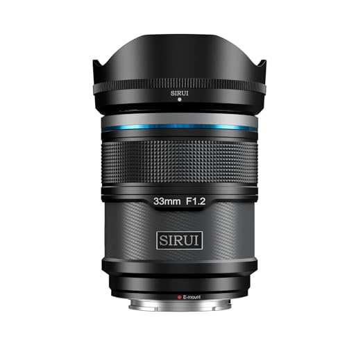 SIRUI Sniper Lente de foco automático de 33 mm, F1.2 alvo grande angular APS-C, E Mount lente para A6400, A6700, ZV-E10, FX3/30 (E Mount, preto)