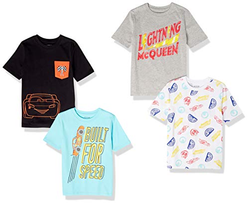 Amazon Essentials Disney | Marvel | Star Wars t-shirts de manga curta (anteriormente Spotted Zebra) para crianças, vários pacotes