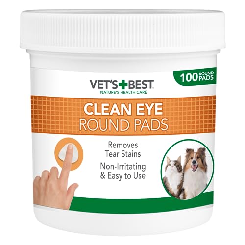 Vet's Best Almofadas de limpeza de olhos naturais para cães 100 unidades