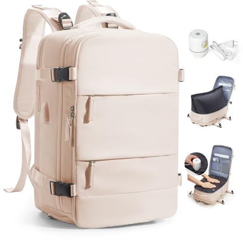 SZLX Mochila de viagem para mulher, mochila a vácuo, bagagem de mão 40 x 30 x 20 Ryanair Easyjet, mochila de transporte impermeável para desporto ao ar livre, malas de viagem para computador portátil