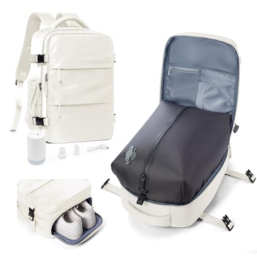 HPLQQ Mochila viagem cabine avion 40 x 30 x 20 para Ryanair mochilas a vácuo com bomba saco de cabine 45 x 36 x 20 bagagem de mão para EasyJet mochila de caminhada impermeável cabine mochila