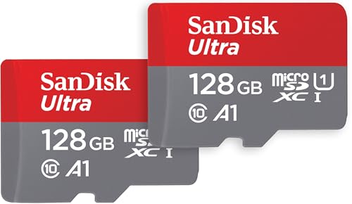 SanDisk 128 GB Ultra microSDX com adaptador SD, até 140 MB/S, desempenho de apps A1, UHS-1 classe 10 U1
