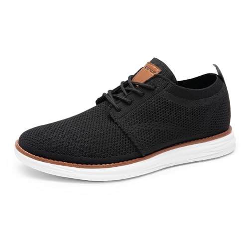 Bruno Marc Sapatos de cordões respiráveis, sapatilhas de vestir Oxfords clássico formas Derby para homem e verão casuais