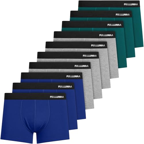 Fullluwaa Cuecas homem boxer, boxers homem pack (pack de 10), algodão, confortável e ajustado