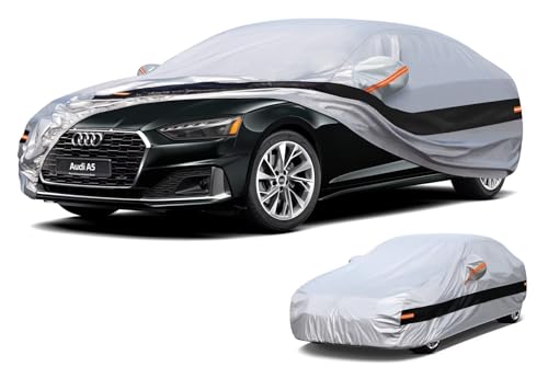Holthly Capa de carro exterior para Audi A5 Cabrio sportback Coupe Sedan (2009-2025), capa de carro 10 camadas de proteção, cobertura 100% de carro impermeável, antipoeira, corta-vento, impermeável à