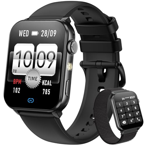 Blackview Relógio inteligente homem mulher - chamadas Bluetooth e notificação de mensagens, 1,91" Smartwatch com lanterna LED, SpO2, pulsómetro, sonho, podómetro, pulseira atividade com 100 modos