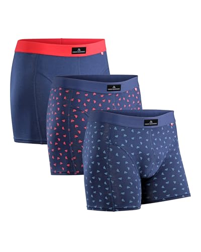 DANISH ENDURANCE Cuecas homem boxers de algodão premium, com ou sem cuecas, conjunto de 3 ou 10, roupa interior confortável e elástica