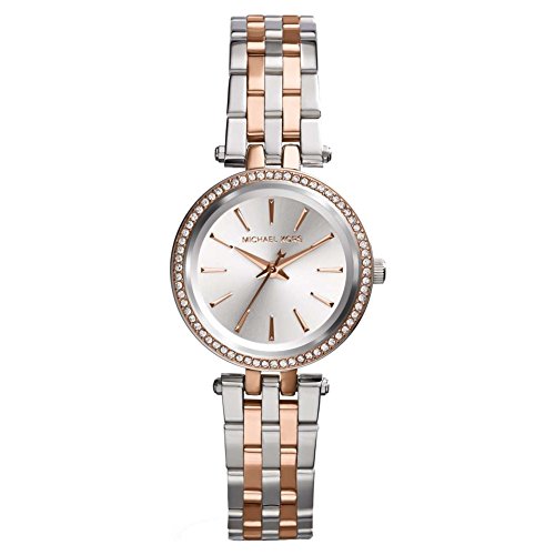 Michael Kors Reloj Darci para Mujer, Movimiento de Cuarzo de Tres Agujas en Tono Plateado con Correa de Acero Inoxidable
