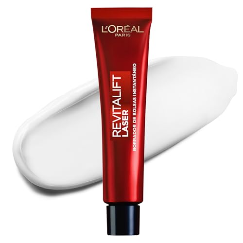 L'Oréal Paris Revitalift Laser apagador de malas instantâneo. Desabotoar e alisar o saco para os olhos em 15 minutos. Corretor de olhos. Aparência firme e rejuvenescida. Contorno de olhos homem e