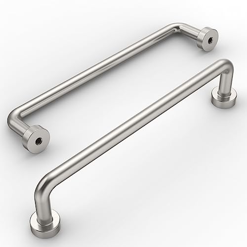 Amerdeco 10 peças puxadores cozinha 160 mm puxadores armários níquel acetinado escovado puxador porta prata puxadores gavetas de liga de zinco móveis puxador UK0052