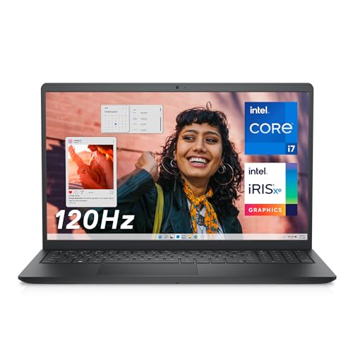 Dell Inspiron 15 (3530) Computador portátil FHD+ de 120 Hz, Intel Core i7-1355U, 16 GB RAM, 512 GB SSD, Intel Iris Xe Graphics, Windows 11 Home, teclado espanhol QWERTY - Preto