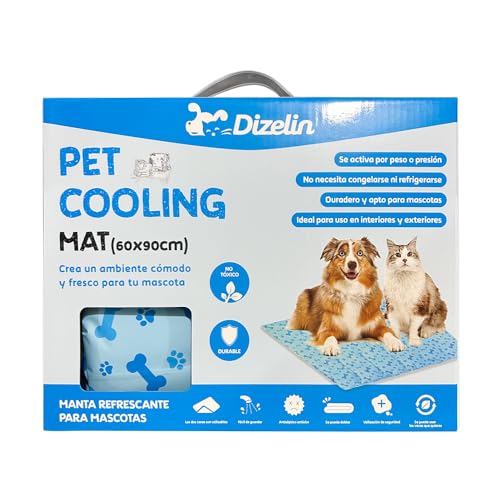 SMELL & SMILE Tapete refrescante para cão 60 * 90 cm tapete de refrigeração para animais de empresa tapete refrescante para animais de estimação (azul 60 * 90 cm)