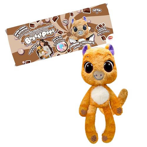 Bizak Bubble Pops, peluches mágicos que multiplicam o seu tamanho x 5, processo emocionante e cheiro de pastilha, 12 animais diferentes com aroma e patinhas Stem, chocolate Capibara, (64492004-6)