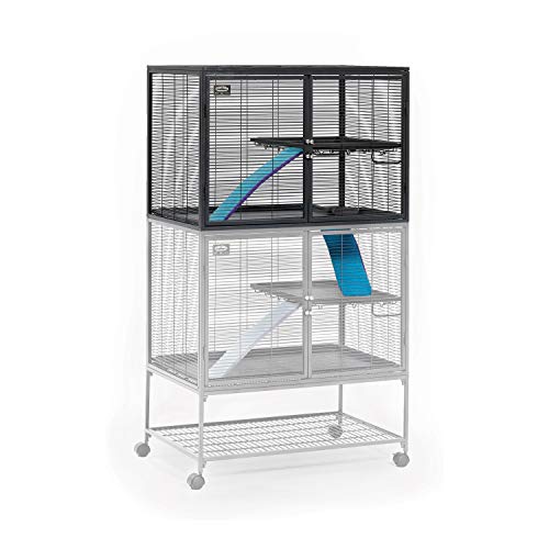 MidWest Critter Nation modelo 163 módulo adicional para gaiola de luxo de animais pequenos, montado mede 91,44 x 63,5 x 63,5 cm (comprimento x largura x altura), cor cinza quartzo