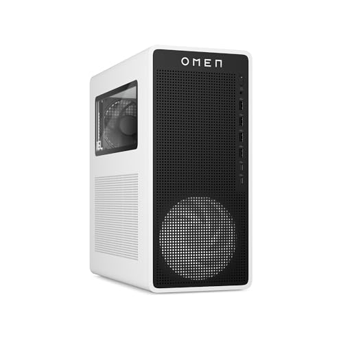 HP Computador de mesa Gaming OMEN 16L (processador Intel Core Ultra 5 225F, 32 GB RAM, 1 TB SSD, Nvidia GeForce RTX 5060 8 GB, Freedos) branco