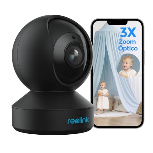 Reolink 5MP Câmara de vigilância WiFi interior, Wi-Fi de 2,4/5 GHz com PTZ, rastreamento automático, zoom ótico 3X, monitor de bebé, deteção de humanos / animais de estimação/janto, áudio de 2 vias,