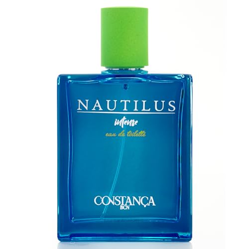 Colónia Homem Nautilus Intense 100 ml | Eau de Toilette Natural Spray com notas marinhas frescas | Apresentação elegante em caixa de madeira artesanal