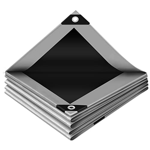 Londa impermeável Woltu de proteção, duradoura com ilhós para móveis, jardim, piscina, carro, 180 g/m2, cinzento, preto, 351-180 g