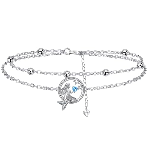 Micory Pulseiras mulher prata de lei 925 pulseira ajustável 17 4 cm, presentes originais de feliz aniversário para mulheres meninas