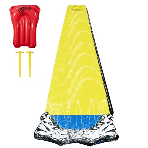 Wham-O Slip N Slide Wave Rider 548,64 cm com Boogie, brinquedos de verão ao ar livre para crianças de 5 a 12 anos, festas no jardim