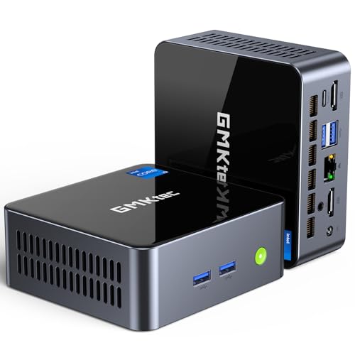 GMKtec M3 Plus Mini PC com Intel Core i9 12900HK (14C/20T 5,0 GHz), 32 GB DDR4 RAM 1 TB NVMe SSD, mini computador de secretária, ecrã triplo 4K, WiFi 6/BT5.2/USB-C/USB 3.2 x 3/USB2.01/micro computador