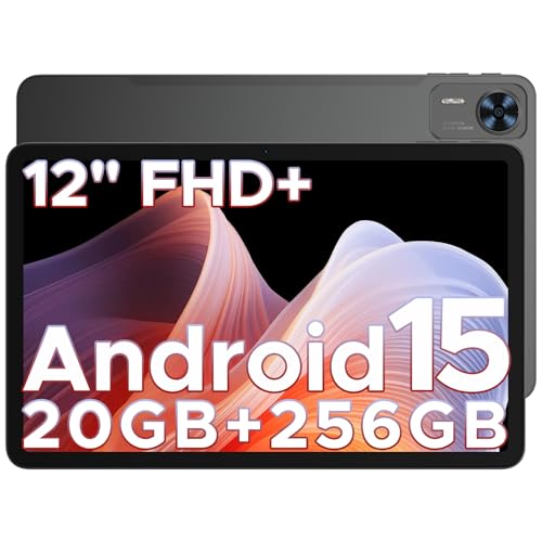 DOOGEE T36 Tablet Android 15, tablet de 12 polegadas 2,4 K FHD+ 90Hz, 20 GB + 256 GB (2TB/TF), tablet Octa-Core 2,2 GHz, 4G LTE, 8800 mAh/ Widevine L1, 13 MP+8 MP+8 MP+8 MP. Tamanho duplo