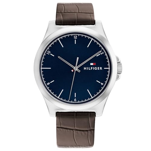Tommy Hilfiger Reloj Analógico de Cuarzo para Hombre con Correa en Silicona, en Acero Inoxidable o en Piel