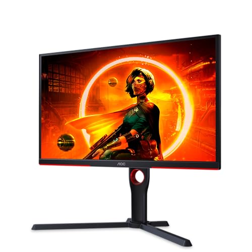 AOC Gaming 25G3ZM/BK Monitor FHD de 25", 240 Hz, 0,5 ms MPRT, plano, FreeSync Premium, ajustável (VA, 1920 x 1080, HDMI 2,0 x 2, DisplayPort 1,2 x 1, Headphone out (Headphone out (3,5 mm))