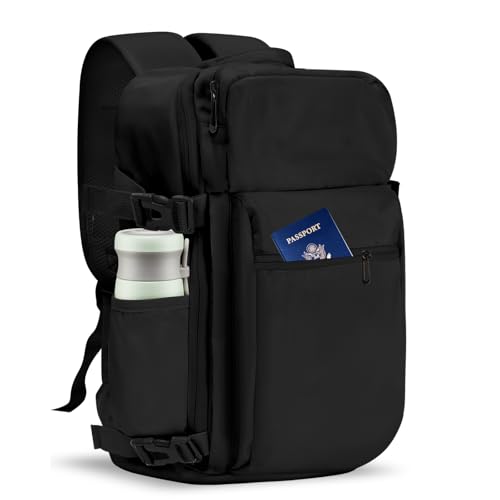 Gluckstar Mochila de viagem cabine 40 x 20 x 25 para Ryanair/Vueling, mala de cabine 20 L, bagagem de mão para mulher e homem, mochila portátil, caminhadas pack, z preto, 40 x 20 x 25, Viagens