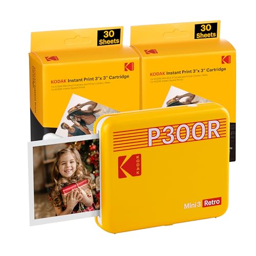 KODAK Impressora fotográfica Mini 3 retro P300RY60 amarelo