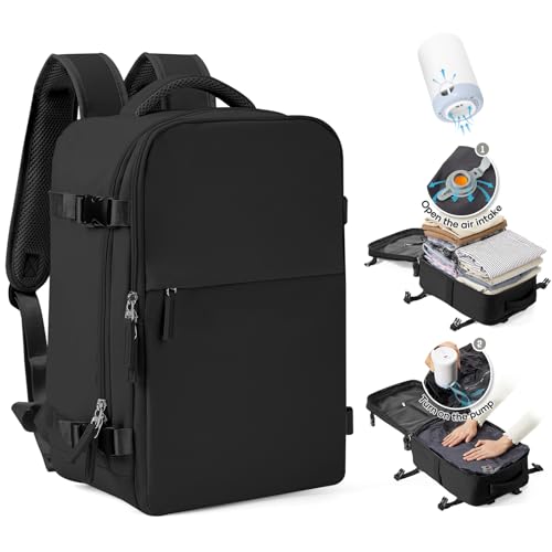 SZLX Mochila a vácuo com bomba mochila viagem cabine avião 40 x 30 x 20 Ryanair bagagem de mão 40 x 20 x 30 Vueling Wizzair mochila viagem cabine avion 40 x 20 x 25 mulher homem malas de viagem 45 x