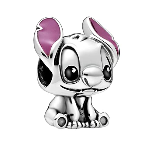 GHMIOU Charm - Missangas de prata de lei 925 com contas de desenhos animados de prata de lei 925, prata esterlina