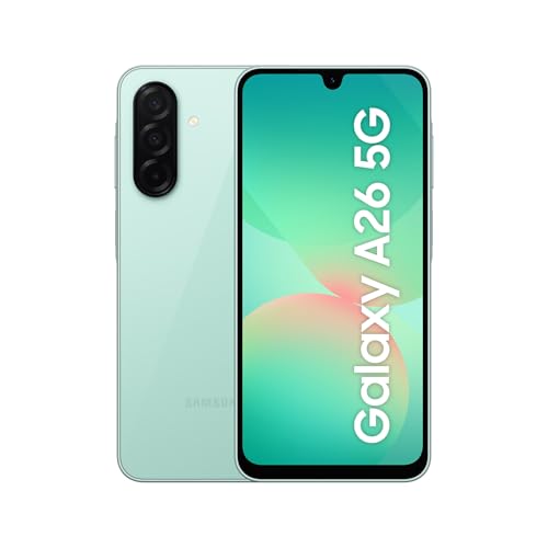 Samsung Galaxy A26 5G 256 GB Telemóvel, Awesome Intelligence, 6 GB RAM, câmara 50 MP, hortelã, garantia do fabricante 3 anos + 1 ano extra