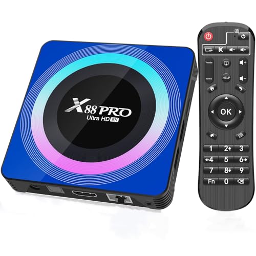 Android 13.0 TV Box, Box TV com 4 GB RAM 64 GB ROM RK3528 Quad-Core 64 bit Cortex-A53 Mali 450 MP2 GPU suporte 2.4G / 5.0G Dual WiFi 6 BT 5.0 10/100 M Ethernet 8 K 3D NA USB3.0 HDMI 2.0 H.265