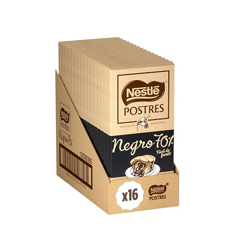 Nestlé Postres tablet chocolate preto 70% para pastelaria pack 16 x 170 g
