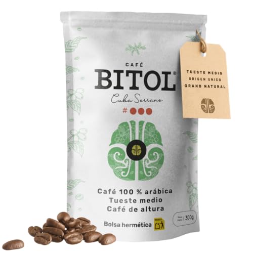 Café especial em grão cuba serrano 100% árabe BITOL #3 - de altura sabor chocolate jasmim baunilha torrada natural corpo sedoso baixa azia ideal para expresso cafeteira italiana ou filtrado V60