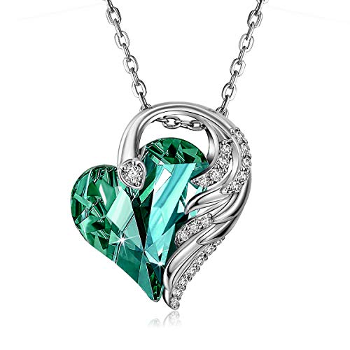 CRYSLOVE Colares mulher amor pingente de coração para mulher ouro branco com cristal austríaco colar jóias presente de aniversário aniversário dia dos namorados para esposa mãe mãe mãe namorada menina