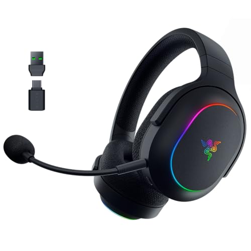 Razer Barracuda X Chroma - Auriculares sem fios para jogos multiplataforma com 6 zonas cromado RGB (SmartSwitch Hyperspeed e Bluetooth, altifalantes de 40 mm, microfone removível) preto