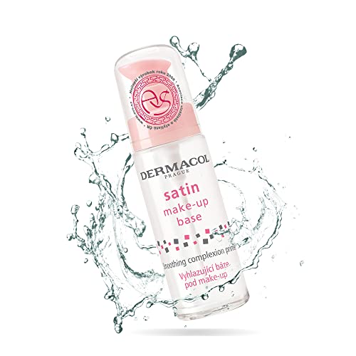 Dermacol - Base de maquilhagem acetinada, primário facial para rugas e poros, primário de maquilhagem transparente, primário de enchimento de poros fácil de desfocar, sem conservantes, 30 ml