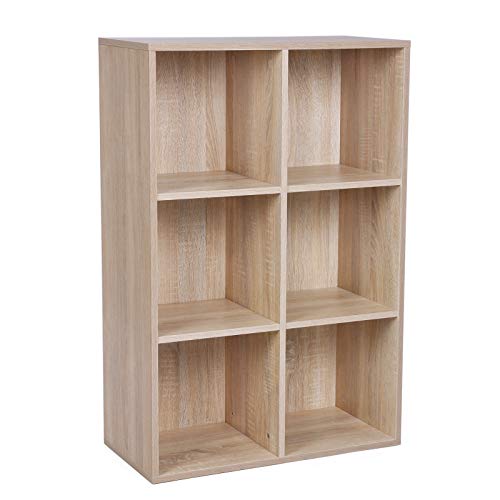 VASAGLE Estante biblioteca com 6 compartimentos 65,5 x 30,5 x 97,5 cm