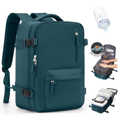 SZLX Mochila de viagem a vácuo com bomba mochilas viagem cabine avion 40 x 30 x 20 Ryanair Vueling Wizzair bagagem de mão 40 x 20 x 25 Ryanair vazio malas 45 x 36 x 20 Easyjet mochila portátil 14