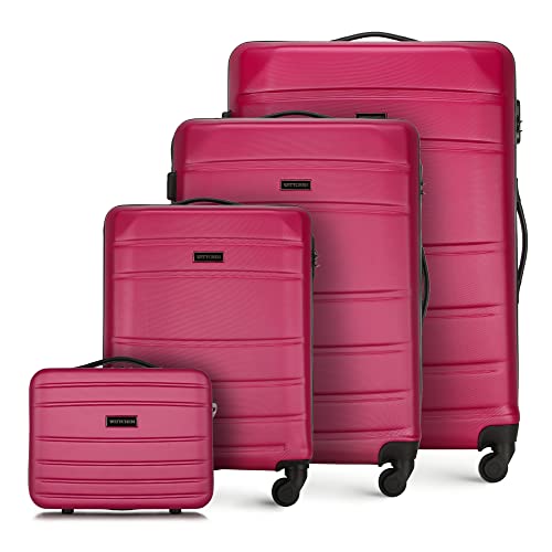 WITTCHEN Globe Line jogo de malas, ROSA, Conjunto 4 malas