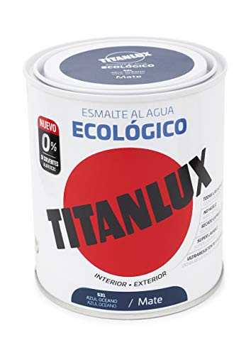 Titanlux Ecológico esmalte de água mulisuperfície mate azul oceano 750 ml