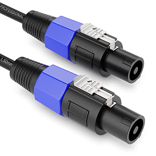 deleyCON 10 m PA Cabo de altifalante - qualidade de estúdio - fabricado com cobre OFC puro - cabo para altifalantes PA de 2 polos 2 x 1,5 mm ² (AWG15) 7,2 mm - mecanismo de fecho metálico
