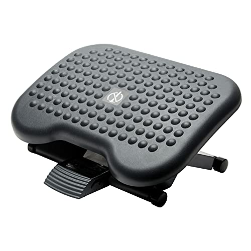 Fellowes Apoio para os pés ergonómico para escritório, suporte para pés ajustável em altura e inclinação, antiderrapante e com efeito de massagem, preto, 46 x 36 cm