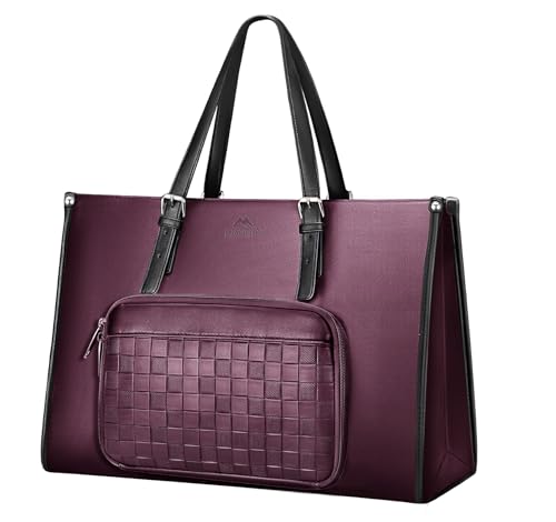 MATEIN Bolsa portátil mulher com compartimento isolante para o almoço, bolsas para universidades impermeável grande couro PU Lunch Bag para uso diário trabalho