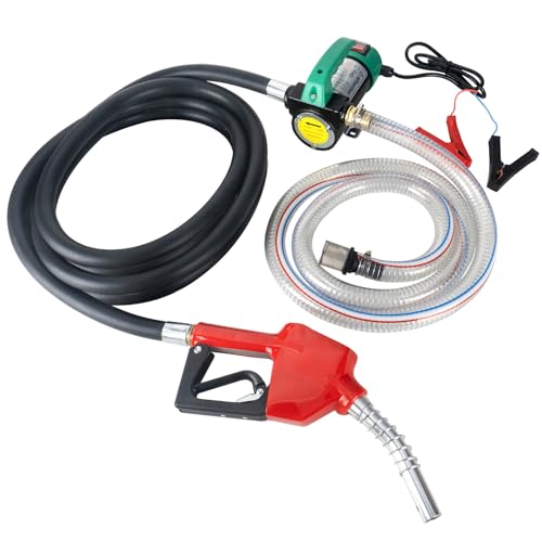 OULUTO 12 V 260 W Bomba de transferência diesel 45 L/Min bomba de óleo extração, kit de bomba extratora elétrica portátil para transferência de diesel com de auto desligado e mangueiras