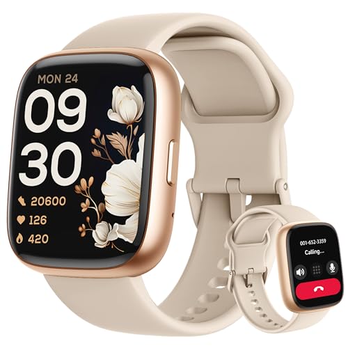 LODIMEKE Relógio inteligente mulher com Alexa, chamadas Bluetooth IP68 Smartwatch desportivo com Whatsapp mensagens, monitor SpO2/sonho/stress/cardiíaco presente relógio para Android iOS