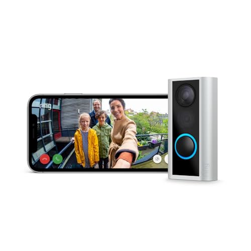 Ring mirilla digital (Door View Cam) para puertas de 54-75 mm de grosor (versión recomendada) | Timbre inalámbrico con camara de vigilancia, vídeo HD 1080p, wifi | 30 días gratis de Ring Home